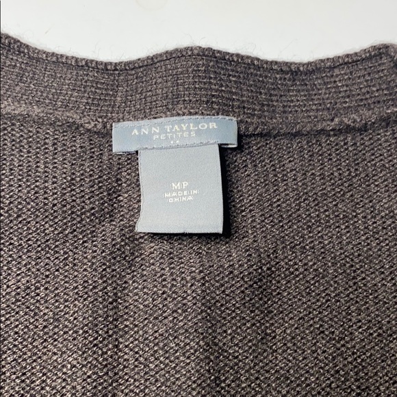 Ann Taylor Brown Cardigan Sweater Petites Medium - Picture 2 of 7